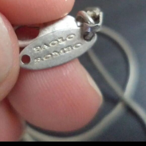 VTG 925 SIGNED PAOLO ROMEO ST CHRIS ITALY STERLING SILVER 18" NECKLACE - Picture 2 of 5